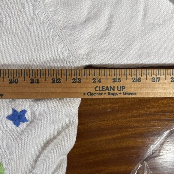 Quacker Factory Sweater L Cardigan Sailboats Nautical Anchors NWT Vintage Granny - Picture 8 of 9